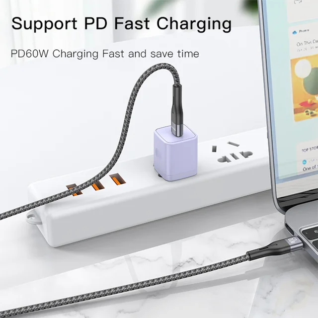 کابل USB-C یسیدو مدل DUAL TYPE-C CA156 60W طول 1 متر 101959804
