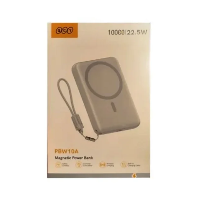 پاوربانک بی‌سیم 15 وات کیو سی وای مدل PBW10A ظرفیت 10000 میلی‌آمپرساعت 101782258