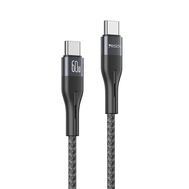 کابل USB-C یسیدو مدل DUAL TYPE-C CA156 60W طول 1 متر 101959801