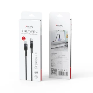 کابل USB-C یسیدو مدل DUAL TYPE-C CA156 60W طول 1 متر 101959811